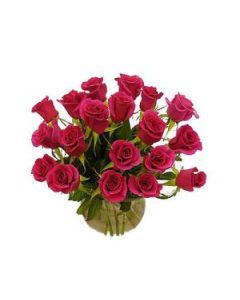 Basket of 21 Red Roses