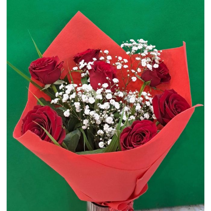 7 red roses fresh delivery dubai 